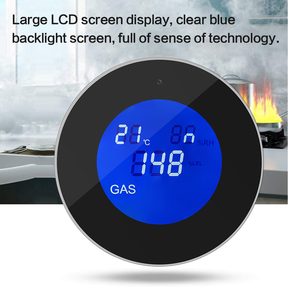 跨境专供 涂鸦WIFI智能天然气传感器液晶家用可燃气体探测器