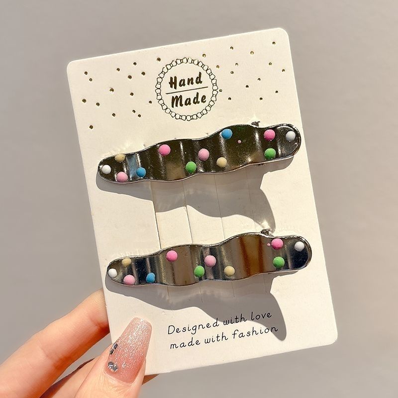 2025 nueva horquilla de dopamina de verano linda horquilla de flequillo de todo fósforo niña coreana pinza lateral accesorios para el cabello sombreros