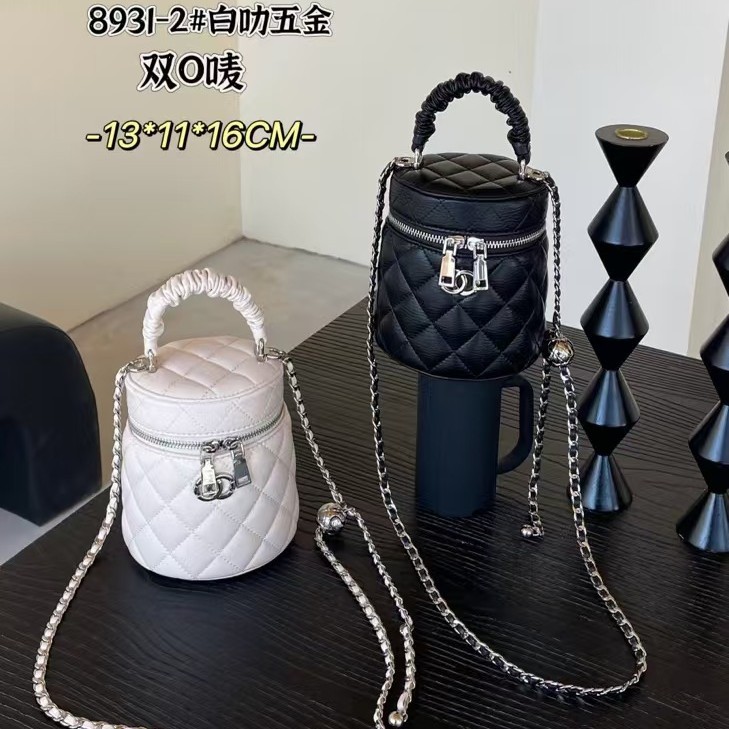 퀼팅 체인백 소가죽 미니 원통 숄더 크로스백 여성 데일리 핸드백