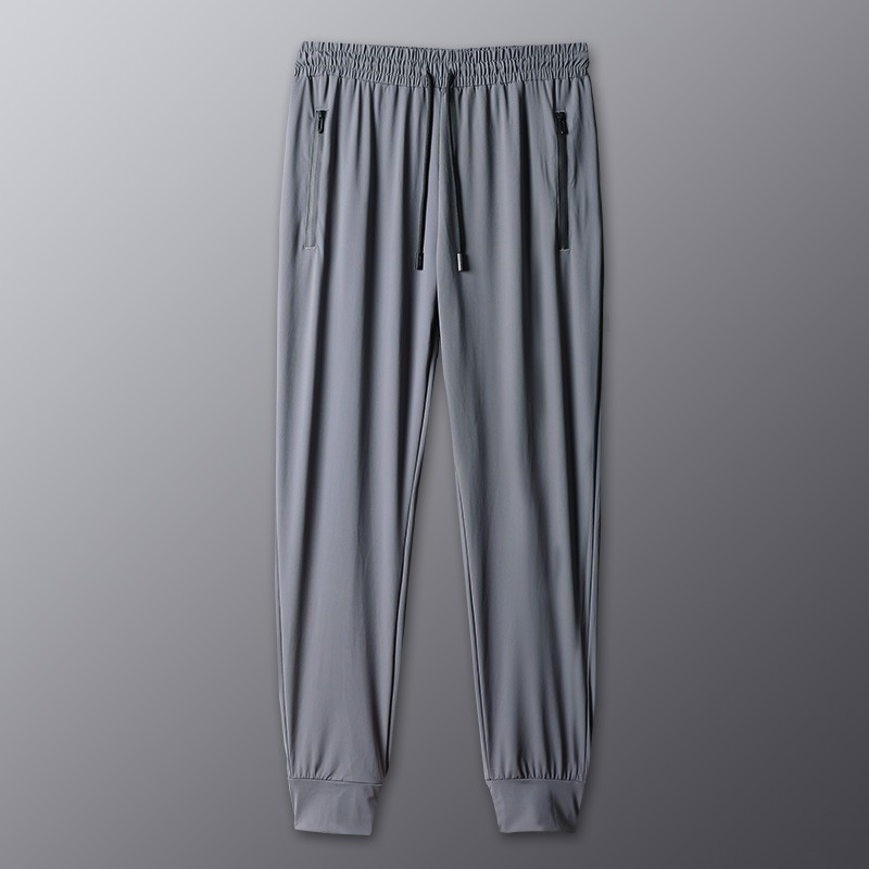 Pantalones deportivos, seda de hielo para hombre, delgado, de secado rápido y transpirable, verano, verano, entrenamiento de fitness tejido, pantalones de baloncesto para correr