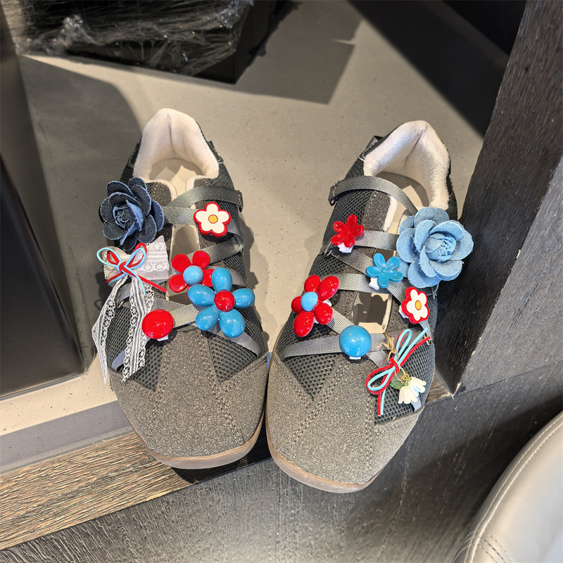 Ballet Style Red and Blue Denim Flower Shoelace Buckle Shoe Flower Accessories Bow Denim Sneakers Moral Training Shoe Decorative Buckle Ballet Style Red and Blue Denim Flower Shoelace Buckle Shoe Flower Accessories Bow Denim Sneakers Moral Training Shoe Decorative Buckle