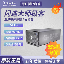 适用闪迪大师极客24TB企业桌面移动硬盘2盘位磁盘阵列SDPH62H024T