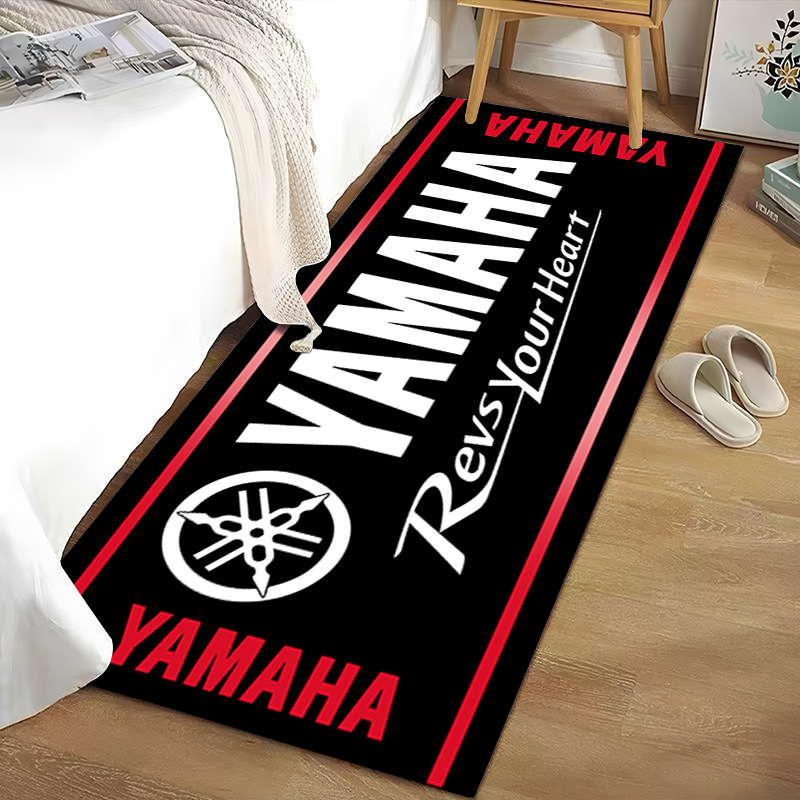 Cross-border Amazon temu motorcycle logo crystal velvet floor mat bedroom dirty easy to take care of bedside blanket in stock
