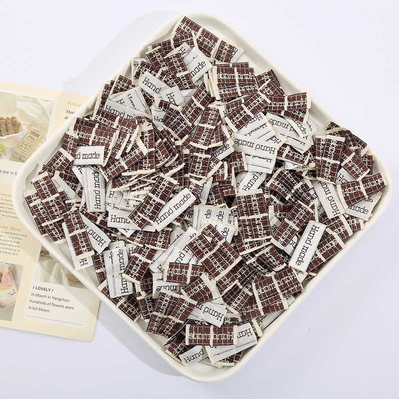 厂家直销服饰辅料配件水洗标制作商标标签成分尺寸标布标纺织唛