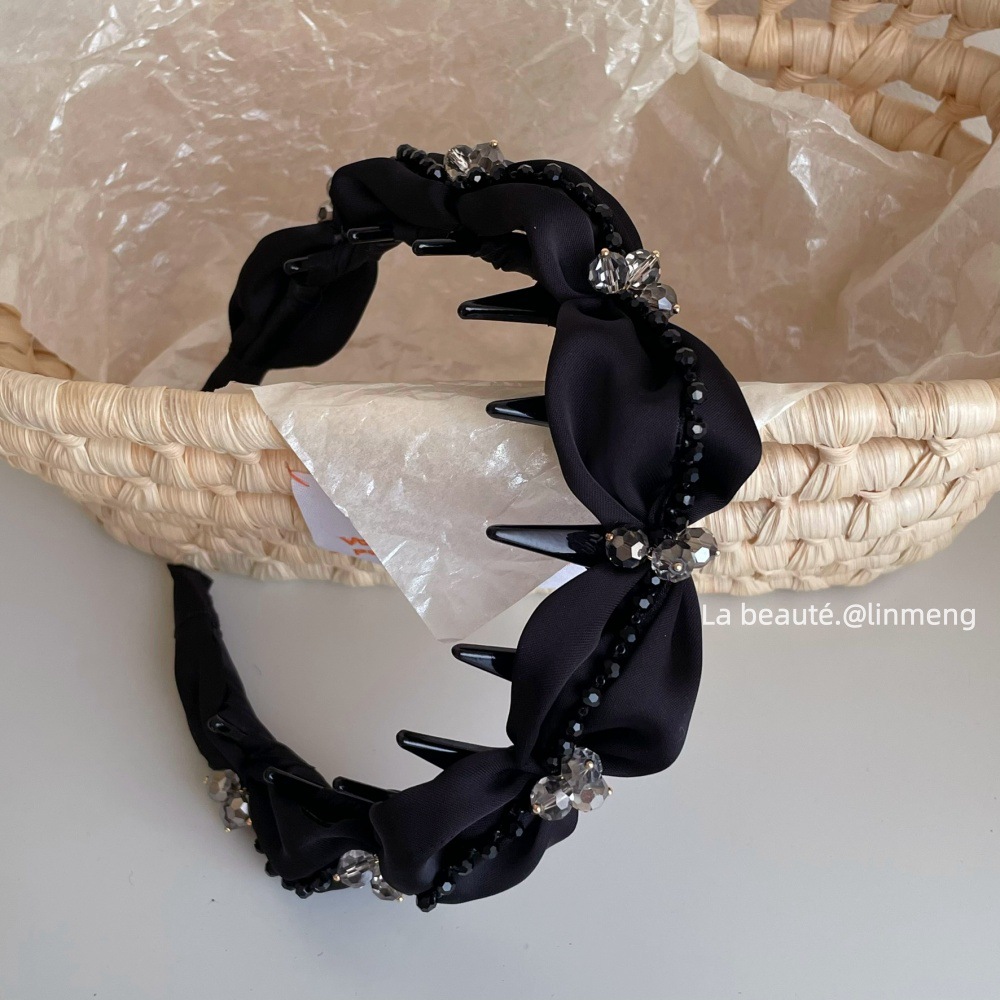 Diadema de Corte Alto para Mujer de Plástico con Perlas para Uso Diario image 45