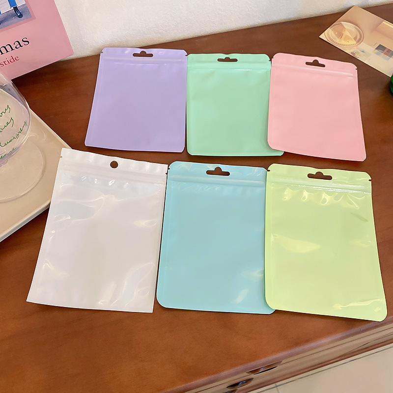Bag, Pocket, Colorful, Solid Color, Transparent, Horse, Dragon Pattern 1 Piece Plastic Casual Bag Pocket Colorful Jewelry Packaging Bags