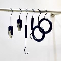 黒の実木服装店専用陳列フック展示吊sフック付属品s型フッククリップマフラー