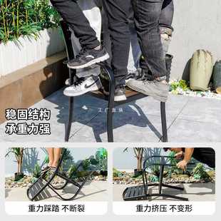 ✅ Outdoor Table and Chair Set Anti-Corrosion Plastic Wood Villa Courtyard Leisure Dining Table and Chair Combination Garden Open-Air Balcony Coffee