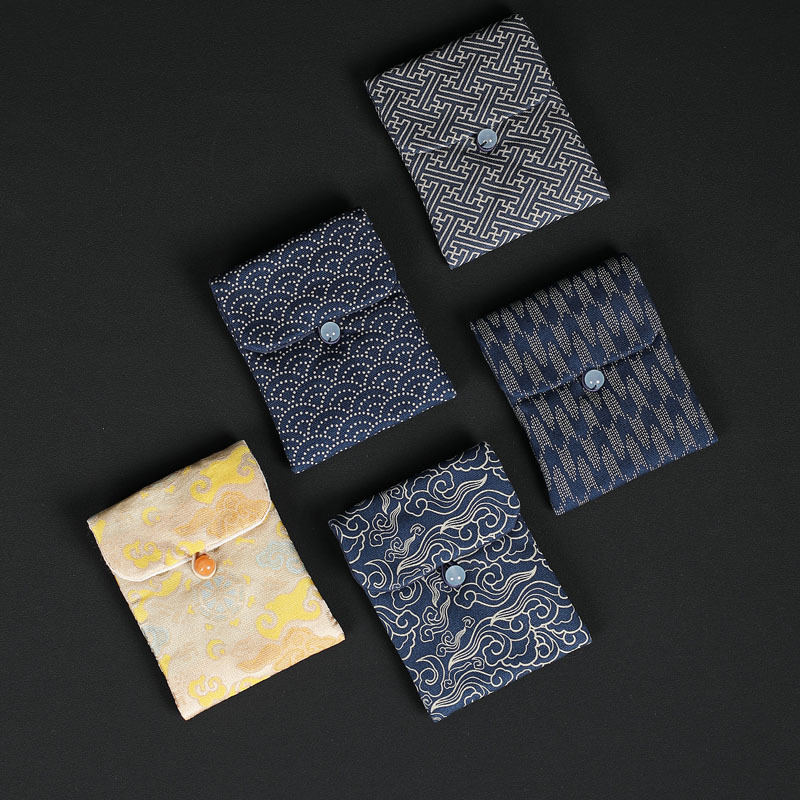 中式首饰袋扣子袋创意文玩手串袋手镯收纳袋布袋礼品包装布袋高档