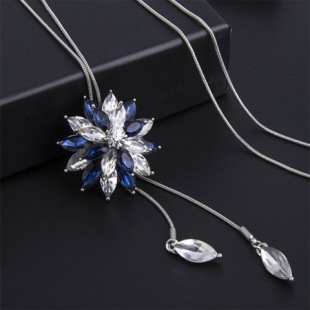 Widely Matchinging Self-Confidence Sweater Chain Women's High-End Necklace Accessories Fashion Versatile Tassel Clothing Chain Pendant