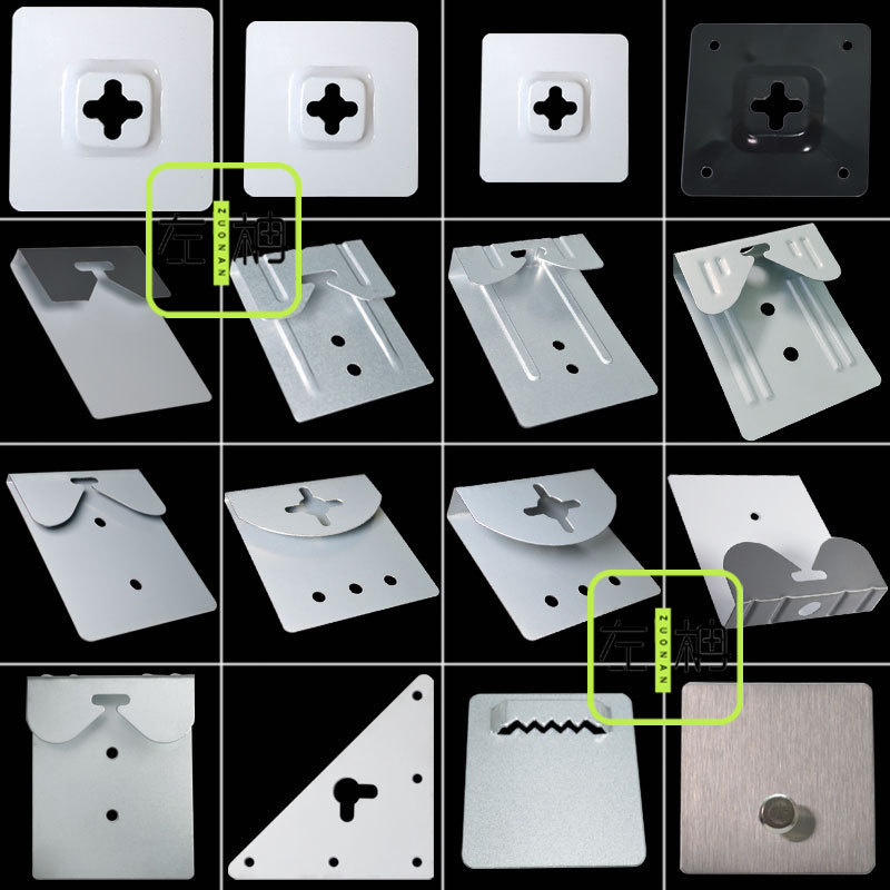 Bathroom waterproof stainless steel hook mirror glass hanging piece backboard sticky hook mirror hook home decoration hardware accessories punch-free