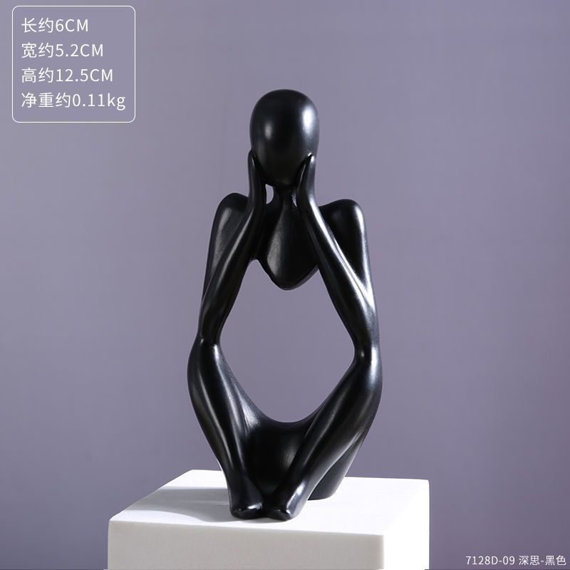 Modern Simple Mini Character Ornaments All-inclusive Three-piece Home Indoor Study Desktop Decoration Resin Small Ornaments
