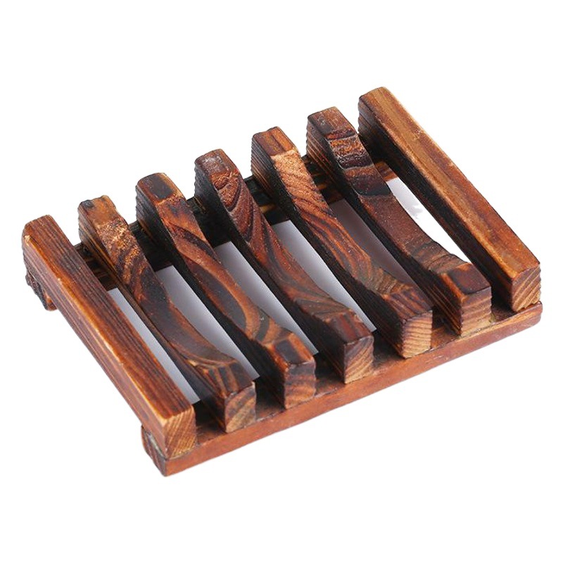 Soap rack factory direct supply carbonized bamboo soap rack handmade bathroom supplies soap rack processing soap rack wholesale
