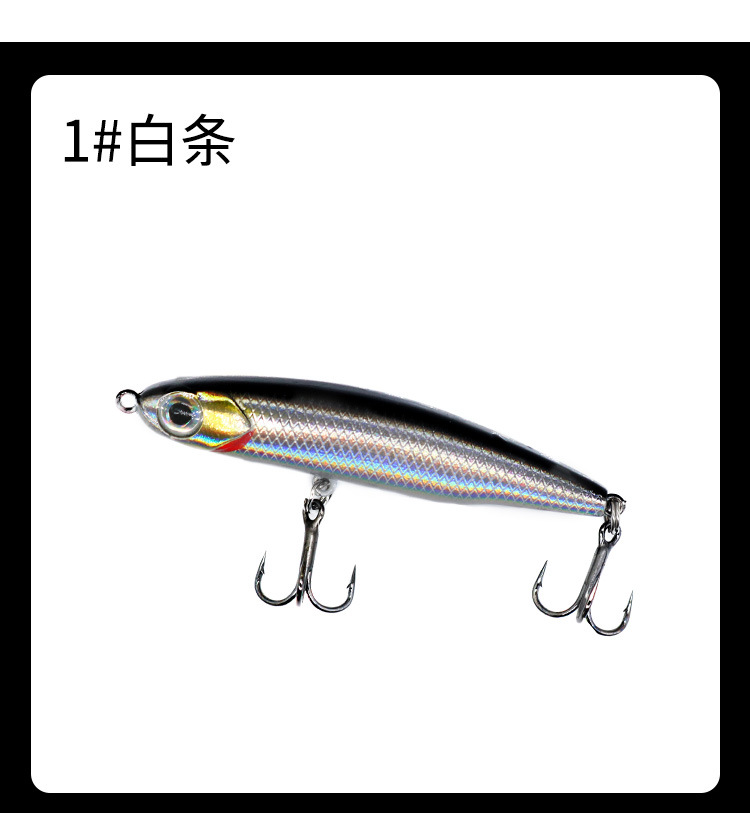 6 Colors Sinking Minnow Fishing Lures Hard Plastic Minnow Baits Bass Trout Fresh Water Fishing Lure