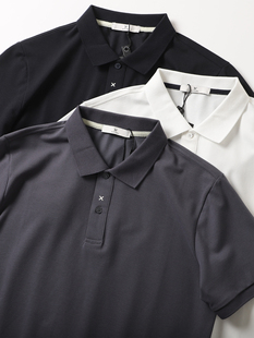 Men's Summer Fashion Versatile Business Piqué Cotton Casual Short Sleeve Polo Shirt Breathable Turn-Down Collar T-Shirt