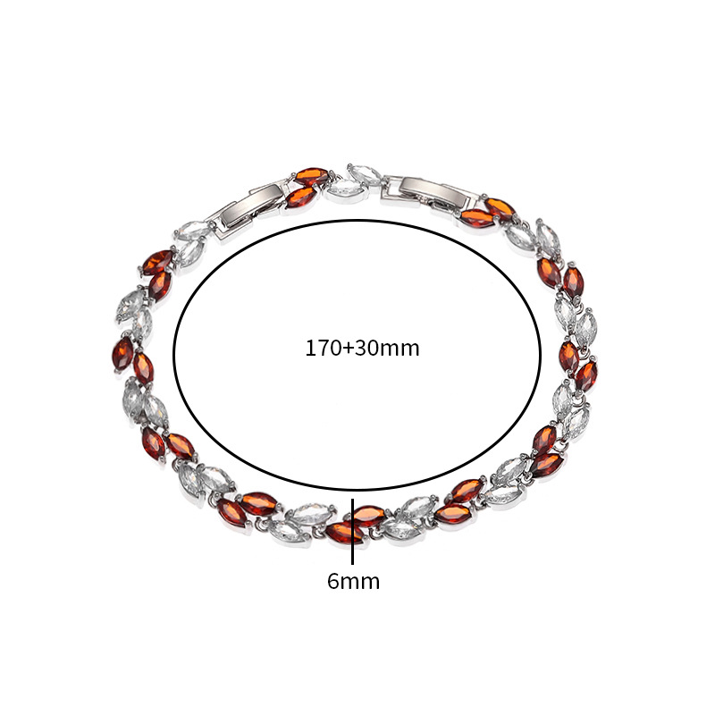 Damen Armband Aus Zirkon Und Legierung Mit Blatt Design_voghion.com