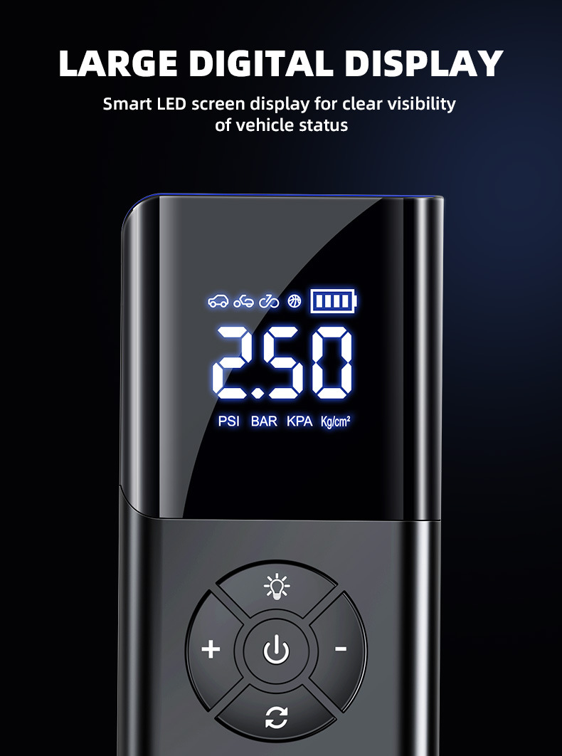 Eaby Car Air Pump Wireless Portable Car Digital Display Air Pump High Power Tire 22 Cylinder Air Pump