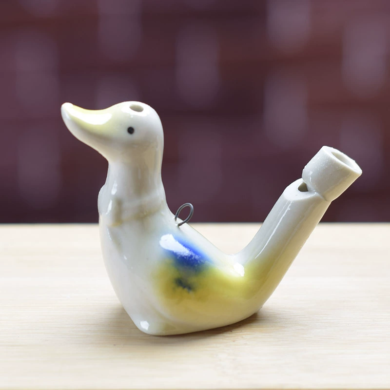 Ceramic Whistle Bird with Lanyard Music Whistle Ceramic Water Bird Scenic Stand Hot Selling Kindergarten Gifts