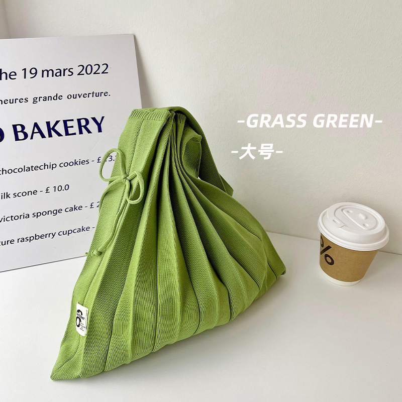 Corea del Sur Dongdaemun nicho bolso arco iris bolso plegable bolso de hombro de punto bolso de mano