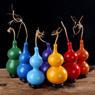 Seven-Color Gourd Ornaments Seven Gourd Dolls Pendants Children's Gifts Props Small Gourd Dolls Toys