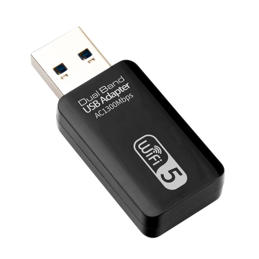 Двухдиапазонная 2.4G/5G передача — 1300МГц гигабитная USB-беспроводная сетевая карта, передатчик сигнала Wi-Fi, сетевой адаптер USB 3.0