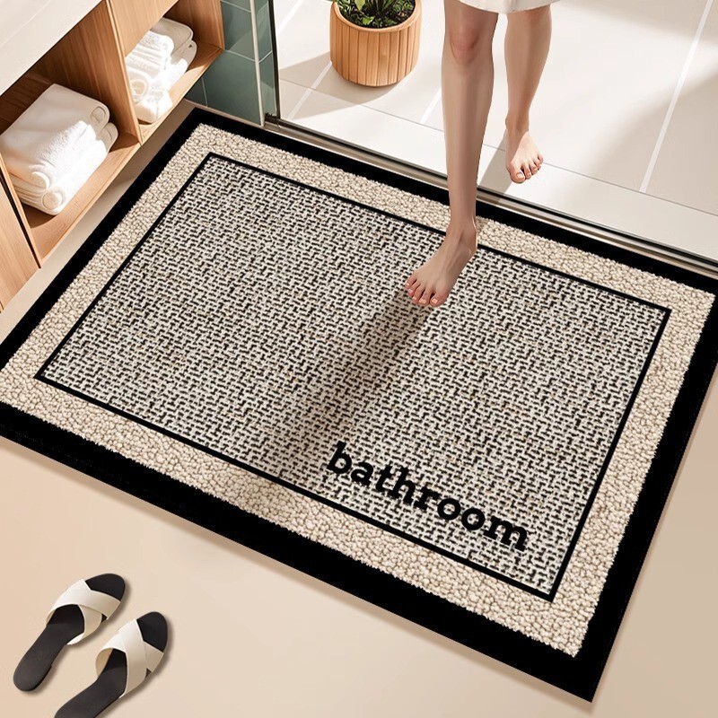 Simple wind household diatom mud mat dirt-resistant and easy to clean bathroom mat toilet water absorption non-slip foot mat wholesale Simple wind household diatom mud mat dirt-resistant and easy to clean bathroom mat toilet water absorption non-slip foot mat wholesale