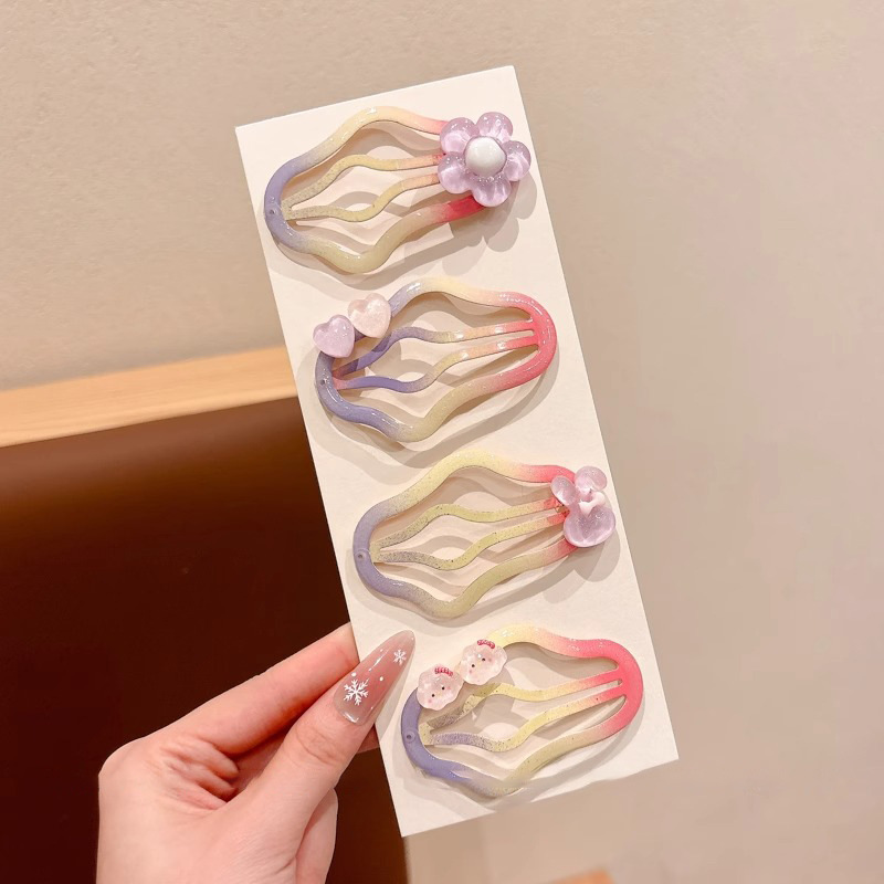 Niños dulces y lindos nubes clips bang niñas de alto valor facial clips de cabello rotos niñas frente lateral clips bb clips