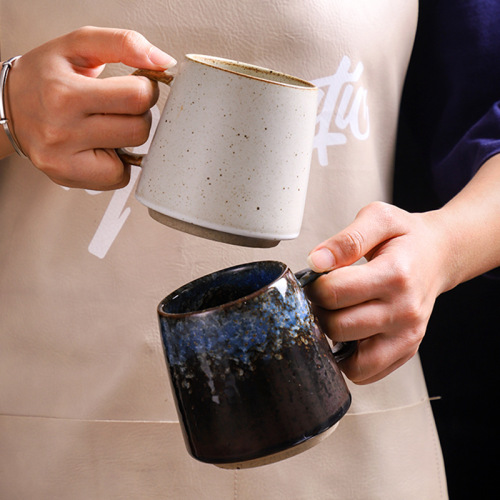 Cross-border new Chinese style ceramic mug Japanese style creative stoneware coffee cup retro Nordic cup wholesale