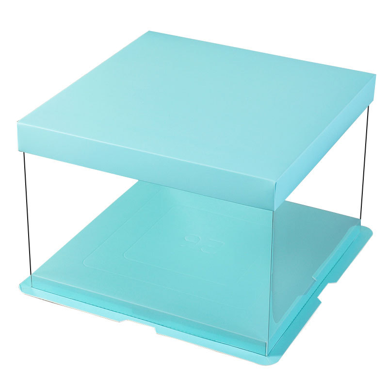 Cubierta de papel transparente caja de pastel caja de embalaje 6 6 6 6 8 8 10 + 12 pulgadas sola doble capa neta roja transparente cumpleaños caja de embalaje