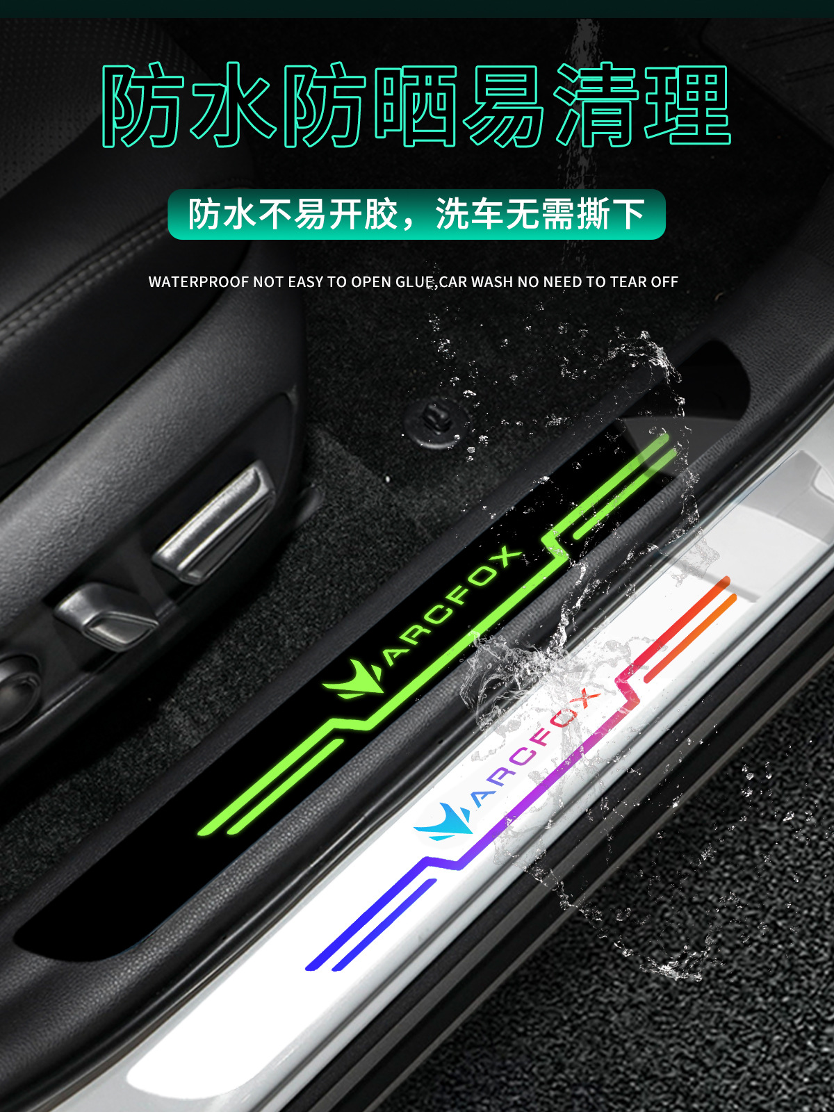 Beiqi Polar Fox Alpha t5 S5 Koala S Special Anti-stepping Protection Sticker in Car Welcome Foot Pedal Threshold Bar