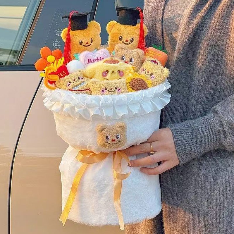 (doctoral cap)/large white butter bear