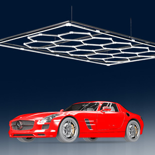 Car beauty station Light Film nine-grid ceiling light car washing room honeycomb light auto repair back-type station light space capsule