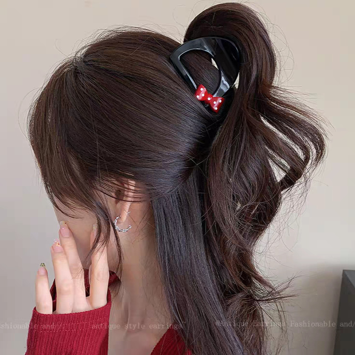 12#Hollow cat ear polka dot 5cm hair scratch