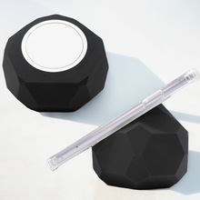 适用苹果MagSaf无线充菱形支架硅胶纯色磁吸桌面多功能手机底座