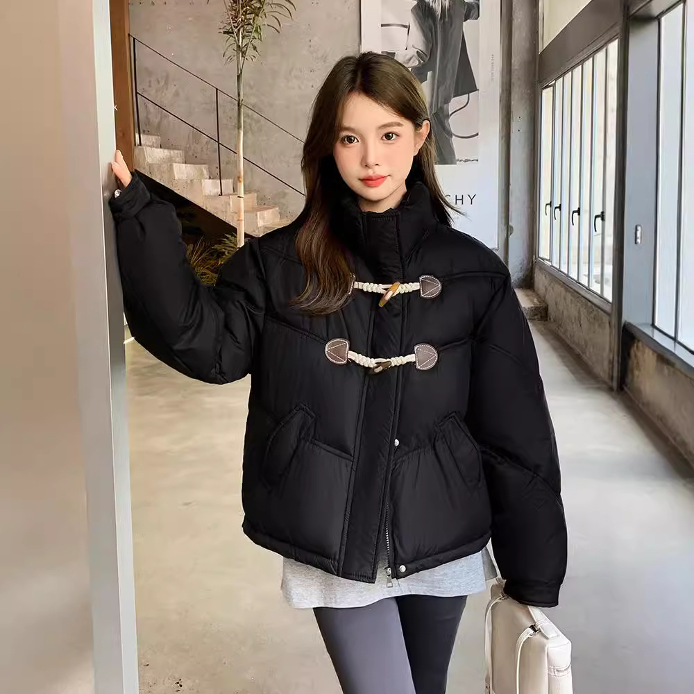 Comercio exterior abrazadera de algodón de pluma para mujeres corto invierno 2025 chaqueta de algodón gruesa suelta chaqueta de algodón pequeña chaqueta image 5