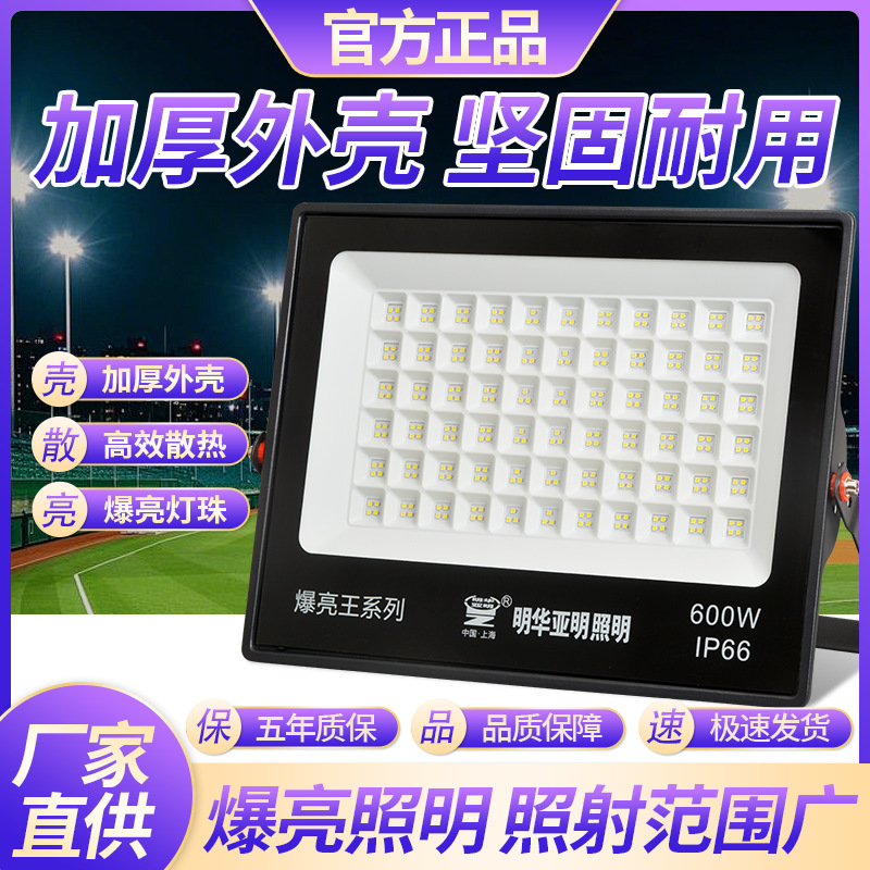Yaming Led Floodlight Outdoor Lighting 50W Floodlight Warehouse Factory Workshop Construction Site Household Door Energy Saving