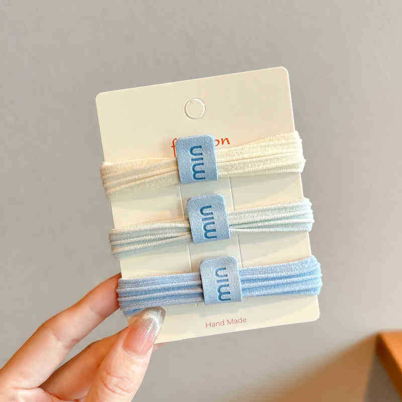 Otoño y invierno azul oso cuerdas de cabello anillo de cabello 2024 nuevo cabello de cola de caballo alta cuerda de la cabeza cuerda de cabello adorable