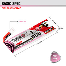 CODDAR���650MAH 1S 3.8V 100C�ǭhС��Ƭmobula7���ı��늳�HV