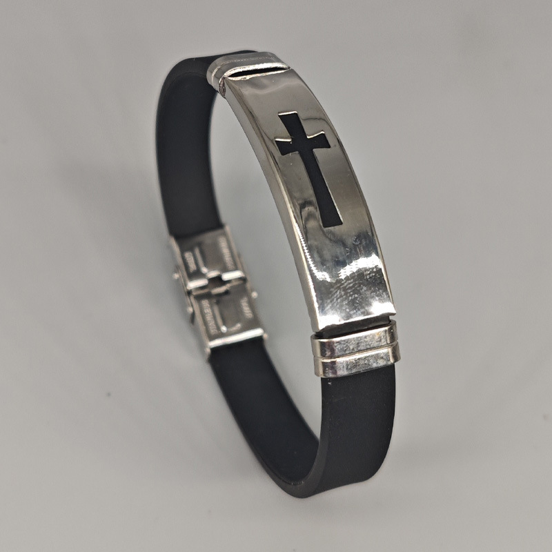 Stainless Steel Silicone Fitness Band