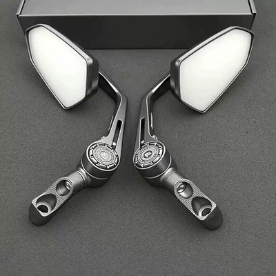Motosiklet ləvazimatları və aksesuarları new model Baphomet universal mirror - a-pair-of-ba-feng-te-white-mirrors-with-universal-mirror-mounts-comes-with-screws-and-tools-made-entirely-of-aluminum-alloy