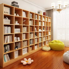 書櫃實木色組合格子置物架簡約落地收納展示架客廳圖書館現代書架