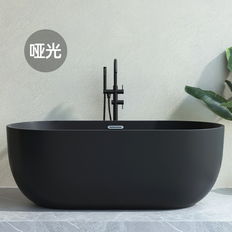 Theme color bathtub homestay acrylic independent bathtub oval bath tub bathtub color can be set