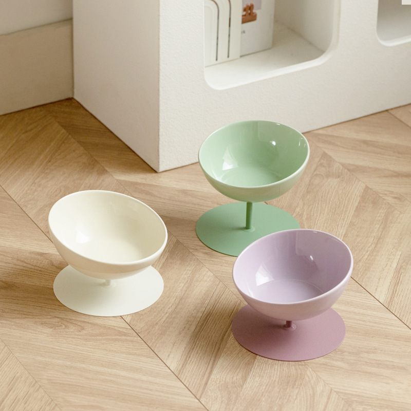 Cerámica de patas altas para gatos cuello de protección contra derrumbe tazón de grano para beber tazón de comida para perros productos para mascotas exportación transfronteriza