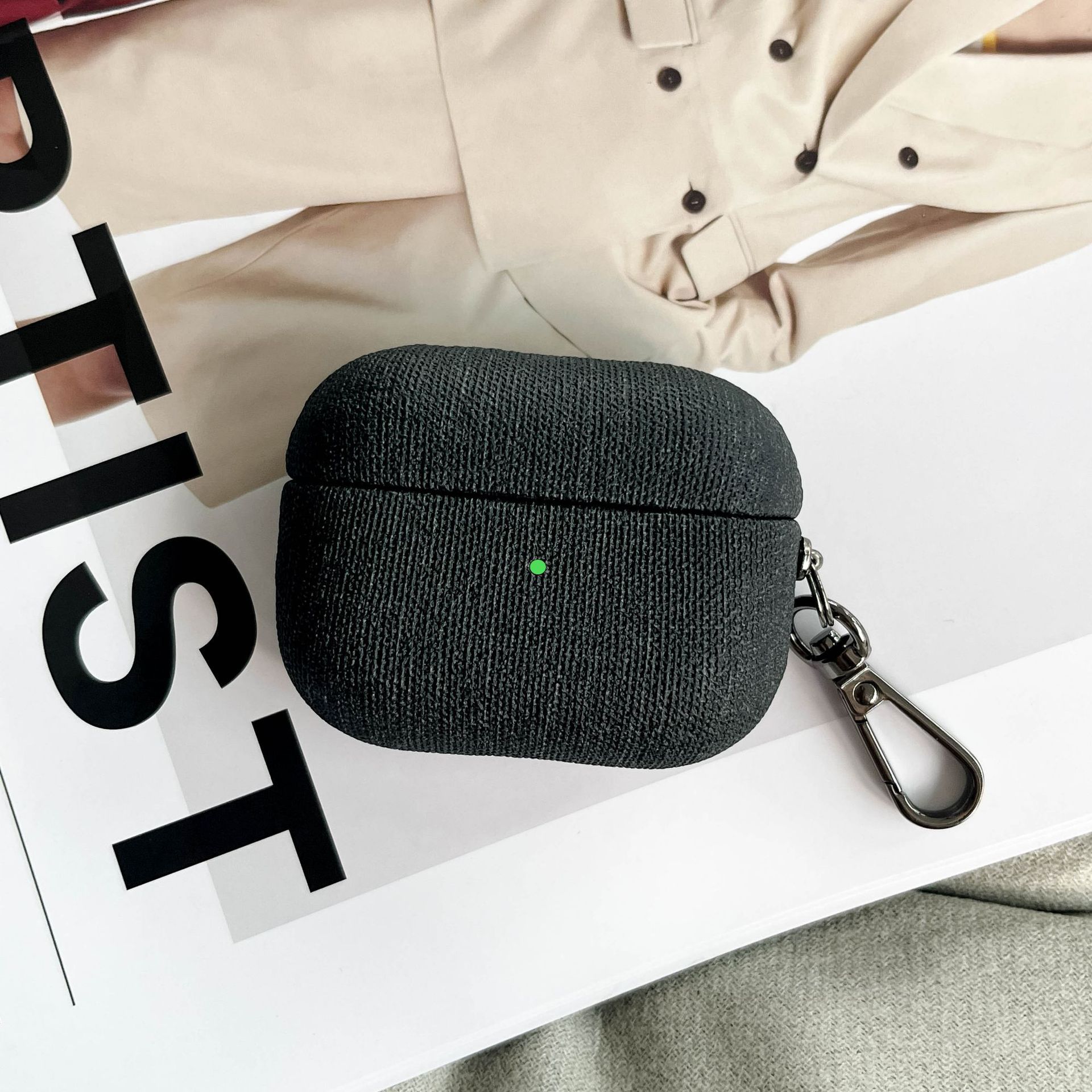 35g Weight iPhone Applicable Brands Bluetooth earbuds case Classification Pu Leather Material Solid Color Pattern Simple Style Style Pu Leather Solid Color Simple Style Bluetooth Earbuds Case Phone Accessories 12