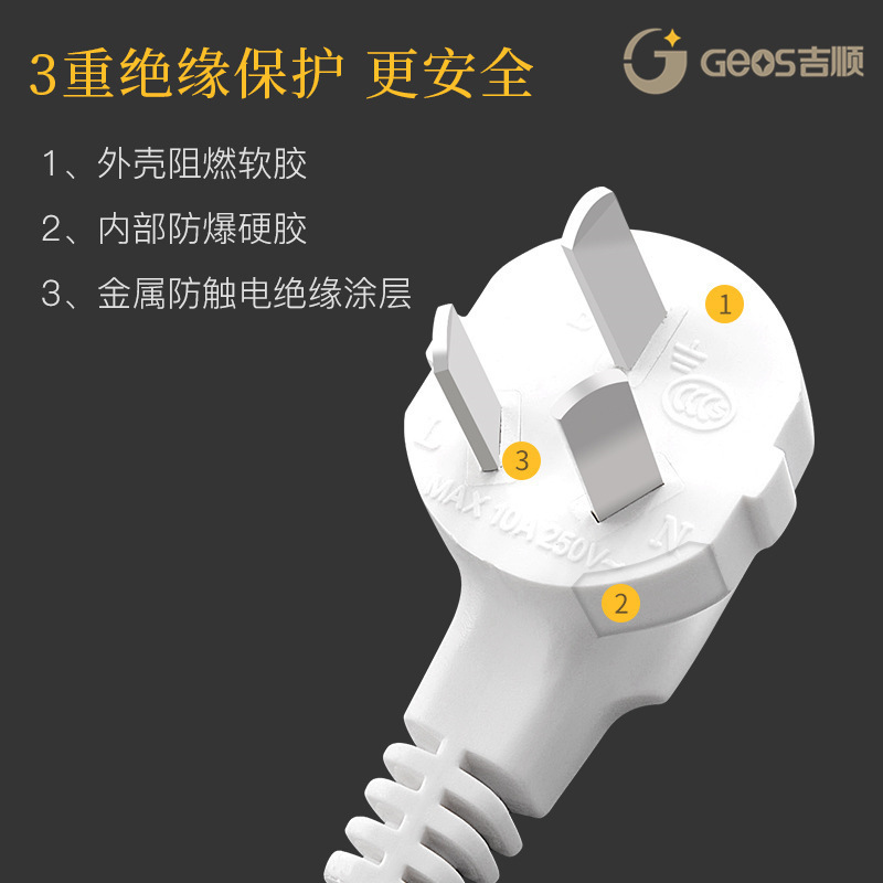 Anti-shock inteligente USB línea de tiempo de carga rápida enchufe de 1.8m placa de cableado de oficina doméstica multi-enchufe línea de cable de cobre puro