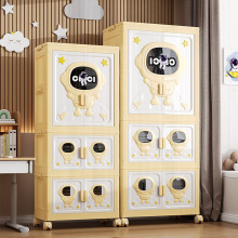 儿童衣柜简易收纳柜子衣橱婴儿宝宝衣服玩具零食柜塑料多层储物柜