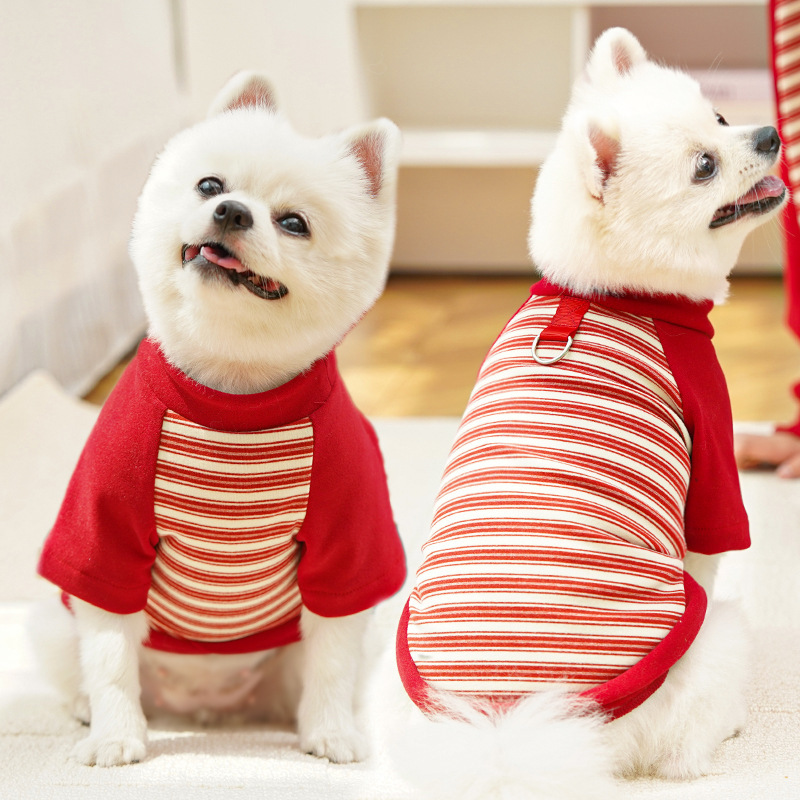 Ropa de cuatro patas rayas perros nuevos productos para gatos ropa de mascotas ropa para gatos artículos para perros peleas de peluche transfronterizas que oso