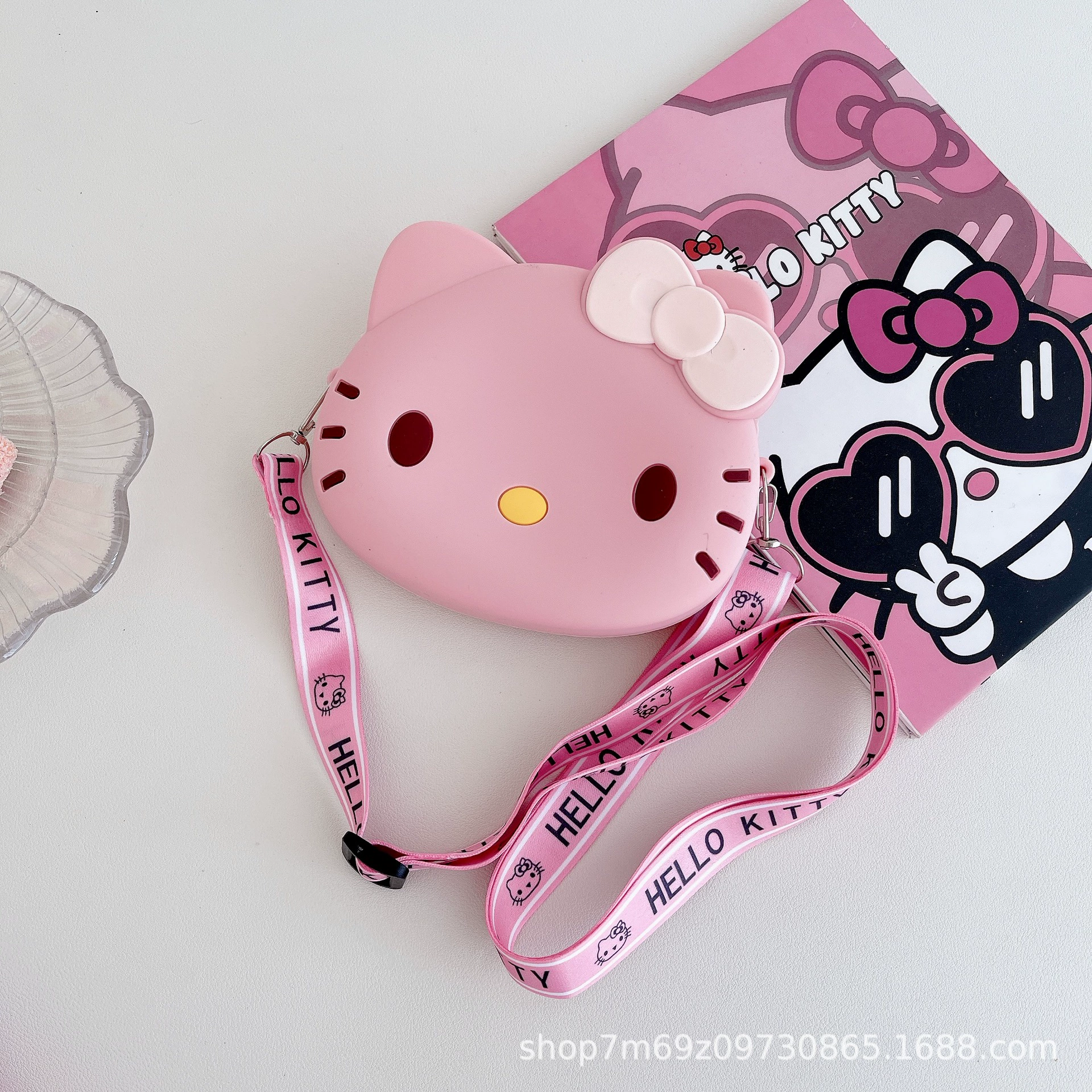 Children's bag, cartoon brand wallet, fashionable silicone shoulder bag