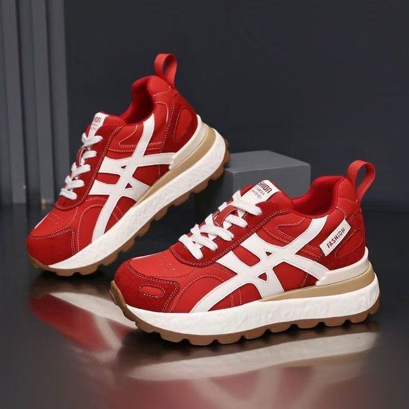 2025 otoño nuevo pequeño papá zapatos casuales Gump zapatos de moda universal red explosión zapatos deportivos de suela gruesa mujer