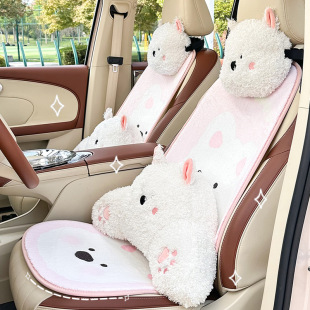Internet Celebrity Car Headrest Neck Pillow Plush Soft and Comfortable Car Waist Pillow Cute Cartoon Puppy Car Pillow
